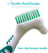 Premium Hygiene Denture Cleaning Brush Set, Multi-Layered Bristles & Ergonomic Rubber Handle, for Denture Care(Purple & Green)...