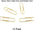 HAHIYO Paperclips 4 inch (100mm) Extra Large Paper Clips Sturdy Bright Gold Vinyl Coated Prevent Scratching Tearing The Pages for Bookmark Organiz...
