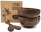 Coconut Bowl & Wooden Spoons Bowl Set - Birthday Gifts for Women - Coconut Bowls for Eco Friendly Kitchen Decor, Acai Bowls & Smoothie Bowls, medi...