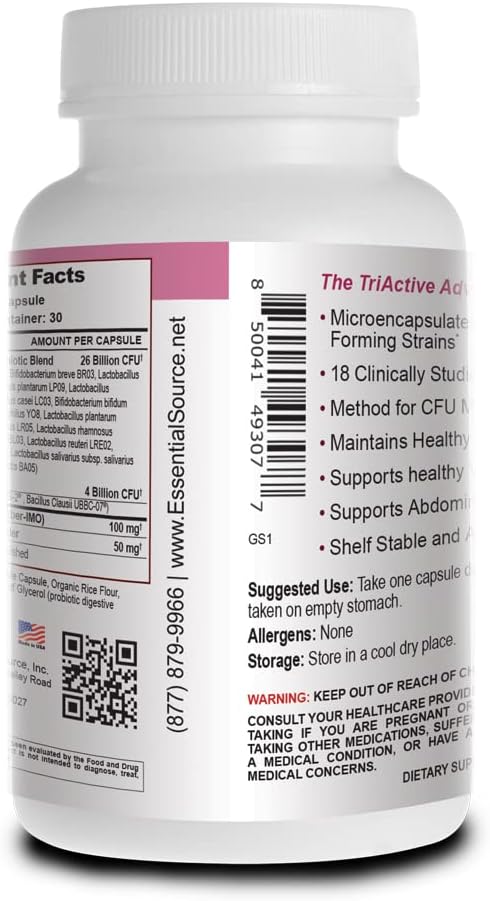 Triactive Biotics for Women - Probiotics for Women with 18 Strains, Organic VitaFiber Prebiotic & Cranberry to Digestive Support, Immune Defense, ...
