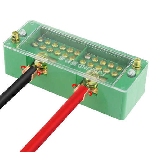 WMYCONGCONG 660V 30A Single Phase 2 Inlet 12 Outlet Metering Box Junction Power Distribution Terminal Block (2 Inlet 12 Outlet)...