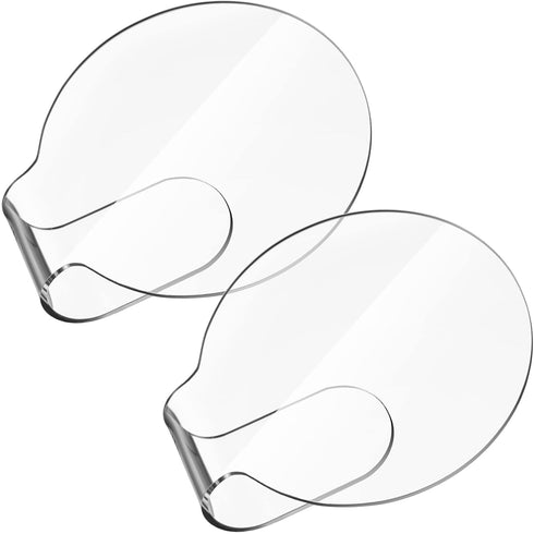 Makeup Mixing Palette 2 Pieces Handheld Makeup Mixing Tray Acrylic Foundation Mixing Tray Clear Foundation Palette Eyeshadow Makeup Hand Palette C...