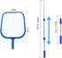 Ahn'Qiraj Pool Skimmer Net with Pole, Pool Net Fine Mesh with Telescopic Pole Leaf Skimmer Mesh (Light Blue)...