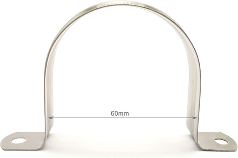Rigid Pipe Strap for 60mm/2.36 Inch OD Tubing 304 Stainless Steel 2 Holes Clamps 2pcs...