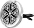 Wild Essentials Flower of Life Essential Oil Car Vent Diffuser, Stainless Steel Locket Pendant With 12 Color Refill Pads, Customizable Color Chang...