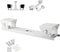 Security Camera Mount Holder for Double Surveillance Camera, Metal Steel One to Two Horizontal Cross Bar Dual Camera Mount Bracket Extension Bar H...