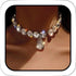 Rhinestone Choker Necklace Large Crystal Pendant Necklaces Silver Diamond Neck Chain Party Prom Pageants Fashion Chokers Jewelry for Women...