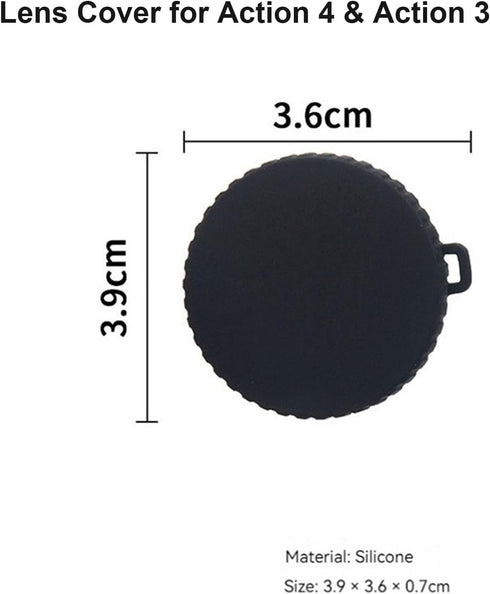 2PCS Silicone Protective Lens Guards Cap Dust-Proof Protector Lid Cover for DJI OSMO Action 4/ Action 3 Sports Camera Accessories...
