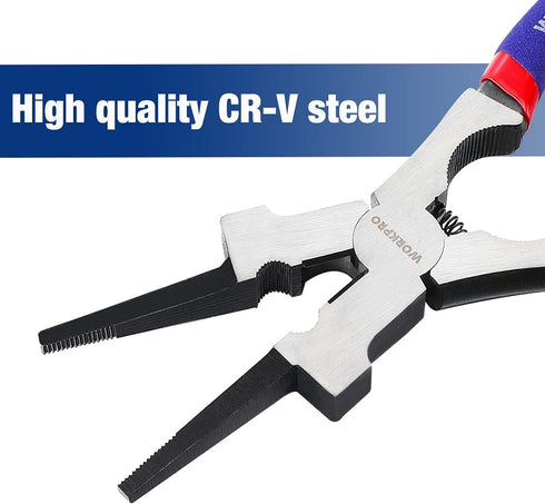 WORKPRO 8" Welding Pliers, Multi-Functional CR-V Steel Welding Pliers for Welding, Electrical, Mechanical, Workshop and Home Use...