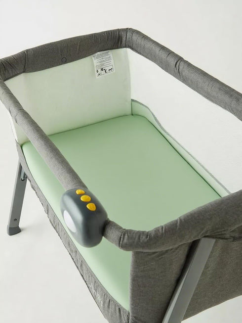 American Baby Company 15" x 33" Fitted Bassinet Sheet, 100% Natural Cotton Jersey Knit, Celery/Gray/White, Soft Breathable, for Boys and Girls, Pa...