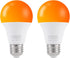 LED amber light Bulbs, A19 9W(60W Equivalent) 1800K E26 A19 Amber Soft Light Bulbs Warm Light Bulbs for Bedroom, Healthy Sleep, Baby Nursery Light...