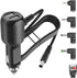 12V Car Charger with 5V Daul USB Ports and 5 Connectors for Radar Detector, LED Light Strip, Portable Air Pump, DVD Player, Monitor, Speaker, Brea...