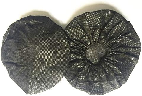 100 Pack Black Stretchable Headphone Ear Covers Sanitary Non-Woven Headset Covers Hygiene Ear Pads Cushions for Earmuff-Style Gaming Headphone/VR ...