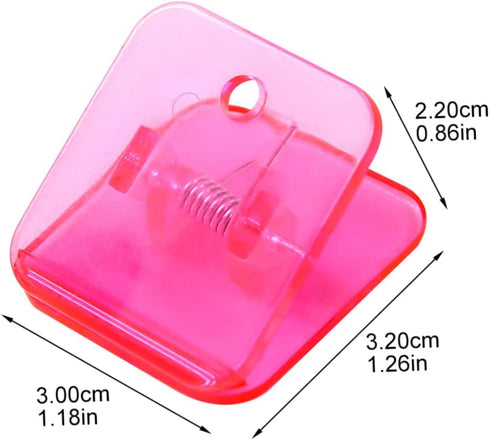 STOBOK 14pcs Transparent Folder Decorative Binder Decked Accessories Black Binder Metal Paper Clamps Utility Paper Clamp Plastic Paper Clamp Work ...