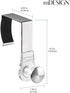 mDesign Modern Metal and Plastic Office Over The Cubicle Storage Organizer Hooks - Wall Panel Hangers for Hanging Accessories, Coats, Hats, Purses...