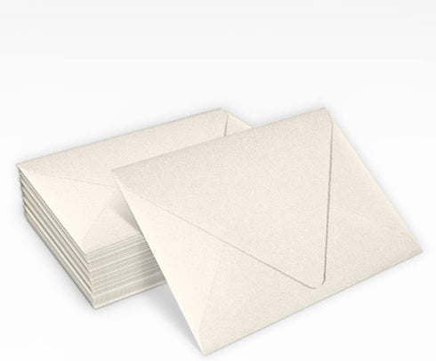 LUXPaper 4Bar A1 Contour Flap Invitation Envelopes | 3 5/8" x 5 1/8" | Quartz Metallic | 80lb. Text | 50 Qty...