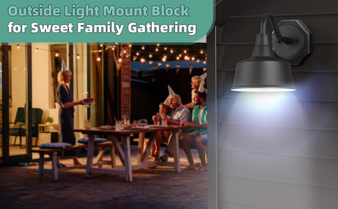 Vinyl Siding Mounting Blocks, Great Appearance Vinyl Siding Light Mounting Block with Built-in Electrical Box,8141 Vertical Siding Mounting Kit,Si...