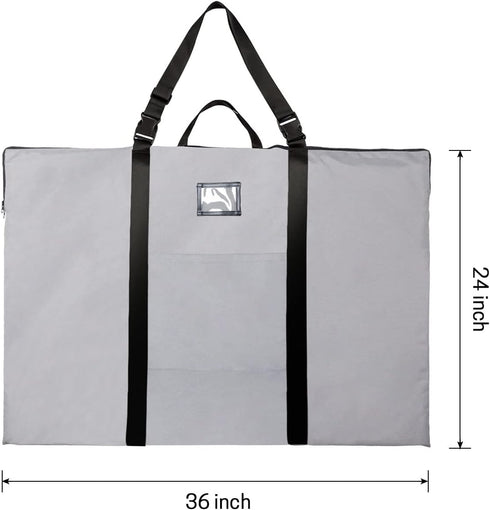 Large Size Art Portfolio Bag with Nylon Shoulder, 24 x 36 inches Light Weight Poster Storage Bag Board Holder with Handle and Zipper for Poster, S...