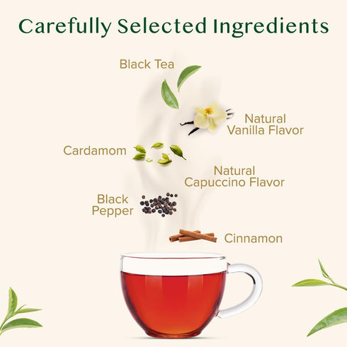 VAHDAM, Vanilla Chai Tea Bags (30 Count) High Caffeine, Non GMO, Gluten Free | Individually Wrapped, Full-bodied & Malty | No Artificial Flavor | ...