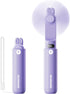 Portable Handheld Fan, Personal Mini Fan - Hand Held Fan, LED Display, USB Rechargeable Small Travel Fan with Portable Charger, Cute Lash Eyelash ...