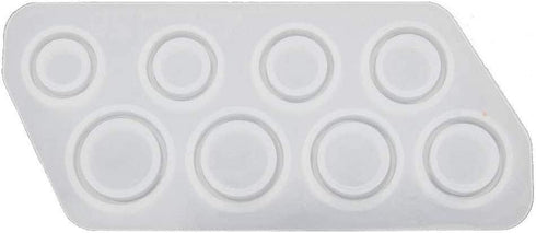 Szecl 8Pcs/Set Ring Silicone Molds for Epoxy Resin Assorted Sizes Ring Mold in US Size 5-12 Circle Jewelry Casting Mold for DIY Ring Making Round ...