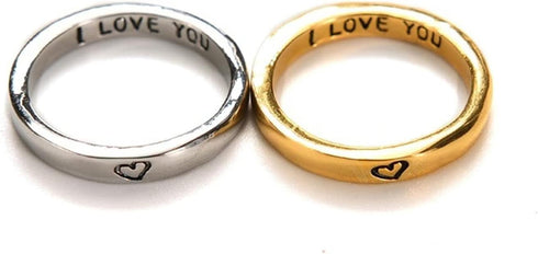 I Love You Couples Matching Rings Endless Love Wedding Engagement Promise Ring Bridal Jewellery...