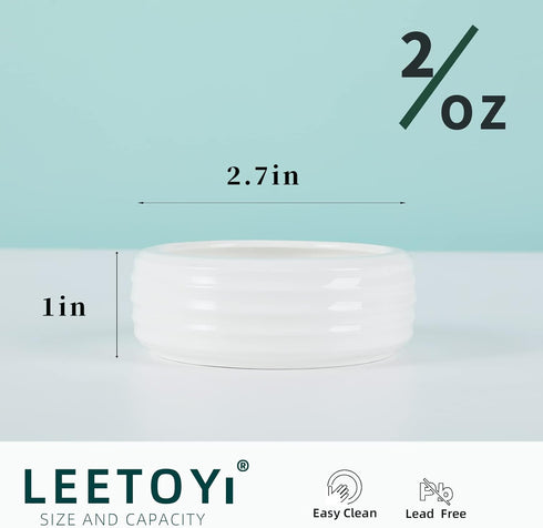 Reptile Food Bowls -Ceramic Round Reptile Water Food Dish, Pet Food Bowl for Lizards, Small Snakes, Young Bearded Dragons, Gecko Tortoise Spider (...