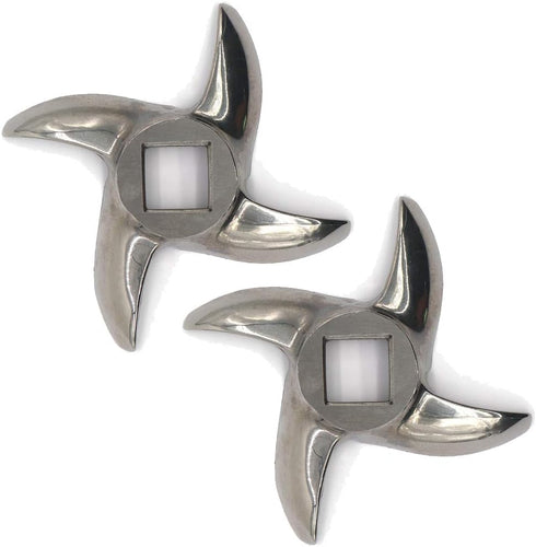 2 Pcs #12 Meat Grinder Blade Stainless Steel Knife Cutter Replacement for Grinders, Please check the size and shape...