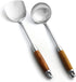 Wok Spatula & Ladle Tool Set, AOOSY 18/10 Stainless Steel Cooking Utensils, Wooden Handle Wok Utensils Soup Ladle 15 inches Set of 2...