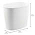 iDesign Kent BPA-Free Plastic Oval Waste Basket - 12" x 8" x 10", White...