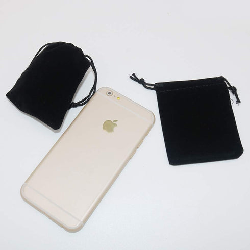 HRX Package Little Velvet Drawstring Pouches, 20pcs Black Velvet Cloth Bags for Jewelry Small Gift (3x4 inches)...