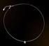 S925 Round fish line two claws Cut Clear Cubic Zirconia Pendant Necklace Silver...