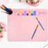 OSDUE Silicone Painting Mat, 20" x 16"Silicone Art Mat with Cup Silicone Mats for Crafts - Thick Large Silicone Artist Mat w/Cup and Raised Edge f...