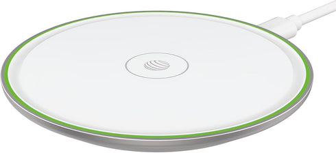 AT&T 15W Premium Wireless Charging Pad for Apple iPhone, Google Pixel, and Samsung Galaxy with Type C to C Cable (White)......