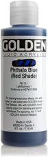 Golden Fluid Acrylics - Phthalo Blue (Red Shade) - 4 oz Bottle...