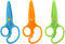 Preschool Training Scissors,3Pcs Children Safety Pre-School Safety Scissors Art Craft Scissors, 2 x 5 inches, Orange/Green/Blue...
