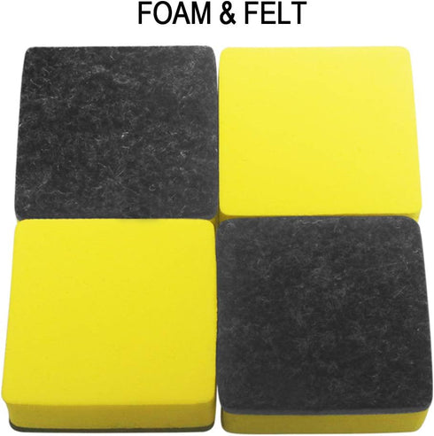40 Pack Magnetic Whiteboard Dry Eraser Dry Erase Erasers Bulk Chalkboard Eraser Cleaner for Classroom, Office (2 x 2 inch, Yellow)...