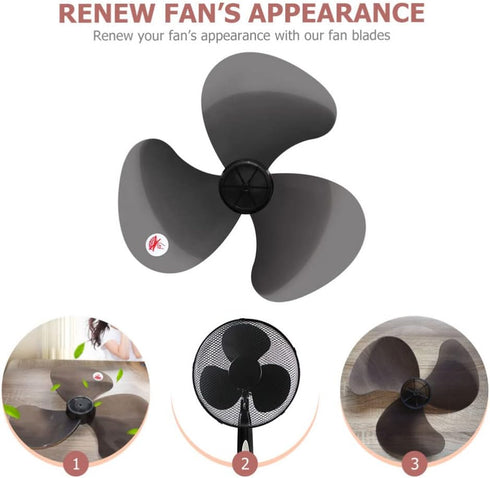 LIFKOME 16 Plastic Fan Blade Leaves Universal Household Standing Fan Table Fanner Replacement Part Plastic Fan Blade Replacement Leaves with Nut C...