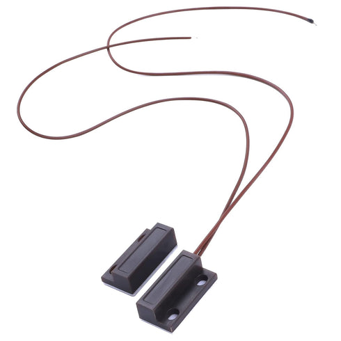 MC-38 Surface Mount Wired NC Door Sensor Alarm Magnetic Reed Switch Brown 10 Pair...