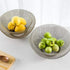 Cq acrylic Fruit Basket For Kitchen Counter,Fruit Basket With Banana Hanger For Kitchen Countertop,Fruit and Vegetable Storage Holder,Silver Metal...