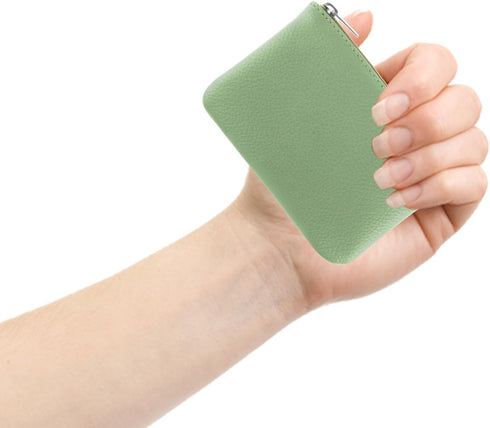 simarro Coin Purse, Vegan Leather Lychee Pattern Zipper Change Purse Portable Coin Wallet Mini Change Holder for Women Coin Pocket for Women Credi...