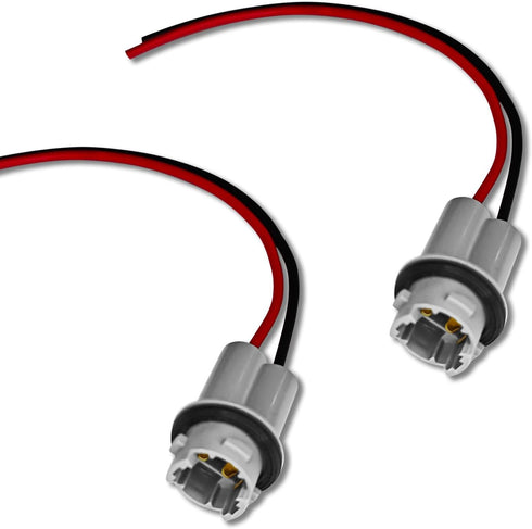 2PCS T15 Harness Pigtail Socket, 194 Bulb Socket Tail Light Wire Wiring Harness T10 T13 T15 Turn Signal Brake Side Marker Light Bulb Adapter Cable...