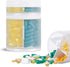 Extra Large Supplement Organizer and Portable Pill Case with 8 Compartments Double Layers Medicine Dispenser Monthly Vitamins Organizers Pill Bott...