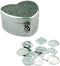 Arras De Boda Gift Set | Comes with Coins | 9 Styles | Wedding Metal Boxes Spanish Matrimony Ceremony (Heart Shaped with Checkerboard)...