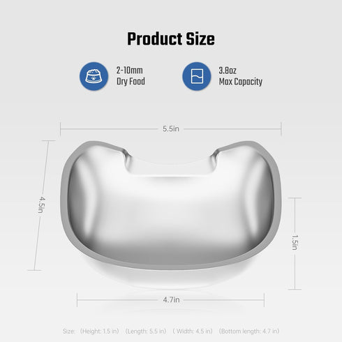Stainless Steel Cat Bowls: Suitable for Automatic Pet Feeder Cat Whisker Fatigue Relief Friendly Shape and Easy to Clean...