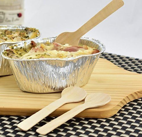Gmark 4" Mini Wooden Spoons 100 ct, Biodegradable Compostable Birchwood (100pcs/bag) GM1042A...