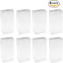 Clear PET Plastic Storage Boxes (8 Pack) 7.5"x3.75"x2.5" - Transparent Gift Boxes, Empty Containers Packing Box for Party Favors Ideal for Cookies...