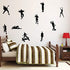 Game Wall Decal Poster Dancing Wall Stickers for Kids Bedroom Wall Vinyl Decal Game Stickers (Black)(13.8" x 22.8")...