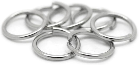 VALYRIA 200pcs Stainless Steel Open Jump Rings Connectors Jewelry Finding Silver Tone 13(1/2") x1.4mm...