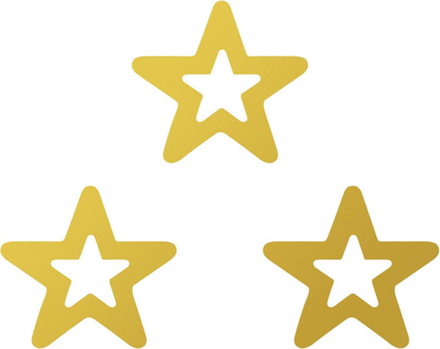Hemway Craft Glitter - 1/5" 0.2" 5mm - Hollow Star Shaped Glitter, Star, Table, Sequin, Confetti, Nail and Decoration - Gold - 50g...